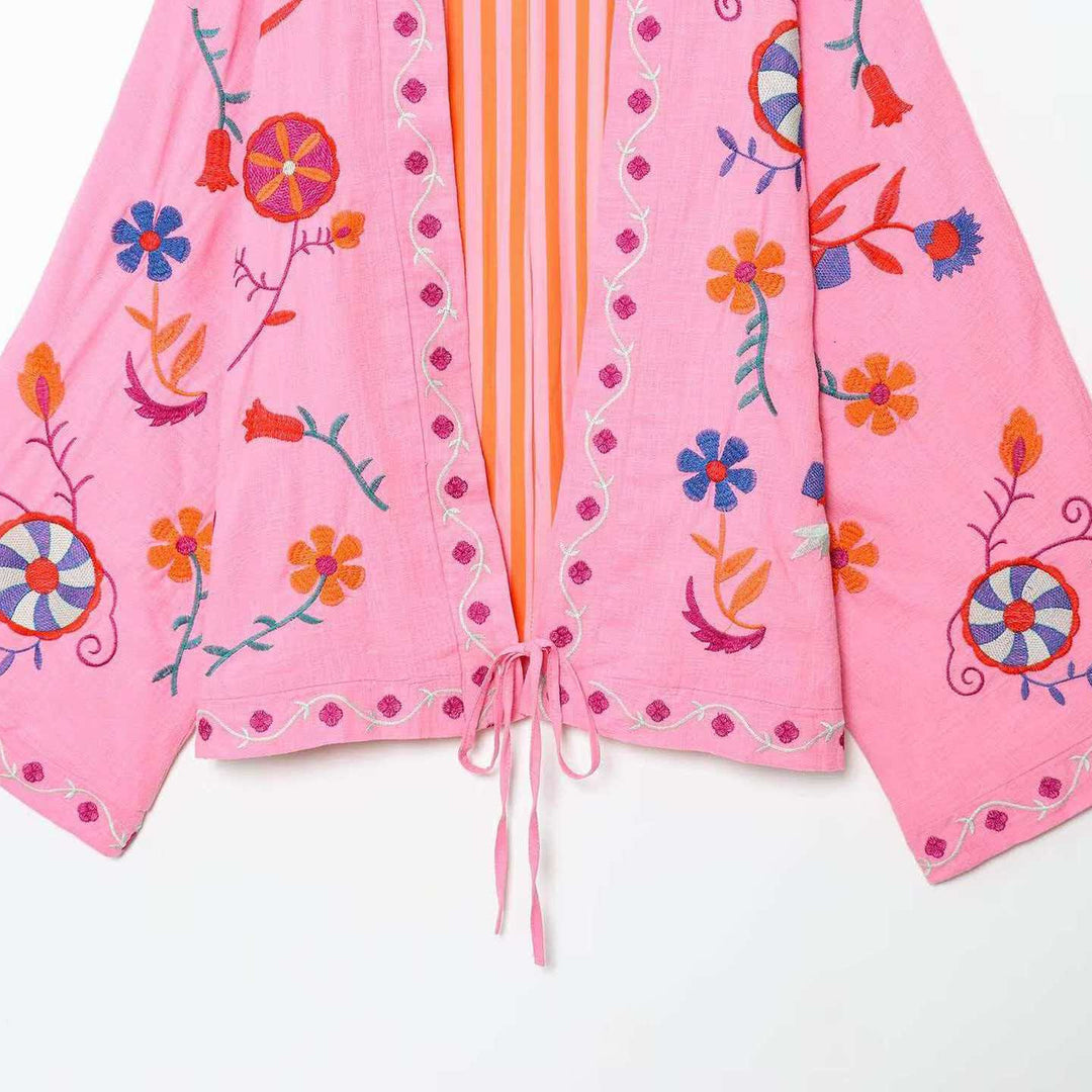 Damer Elegant, broderet Kimono Jakke Stilla