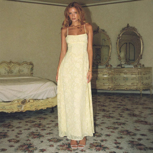Dame Elegant Maxi Kjole Stilla