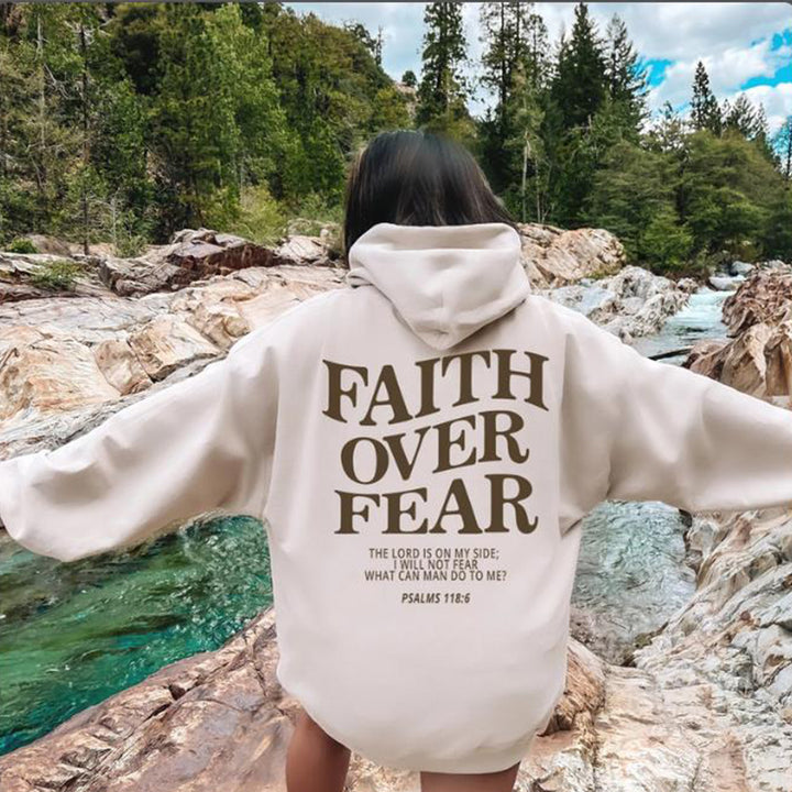 Dame hoodie med inspirerende tekst og høj kvalitet håndværk Skovae