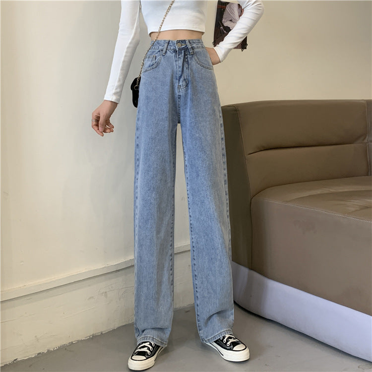 Kvindernes Bred Skåret Jeans med Høj Talje Stilla
