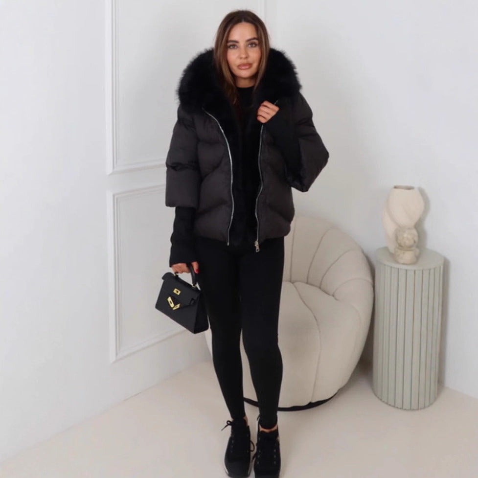 Kvinders vinterjakke med luksuriøs faux fur krave og polstret design Stilla