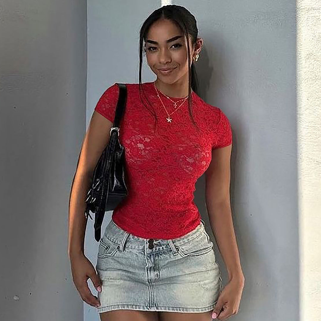 Dame Spids-Crop-Top Skovae