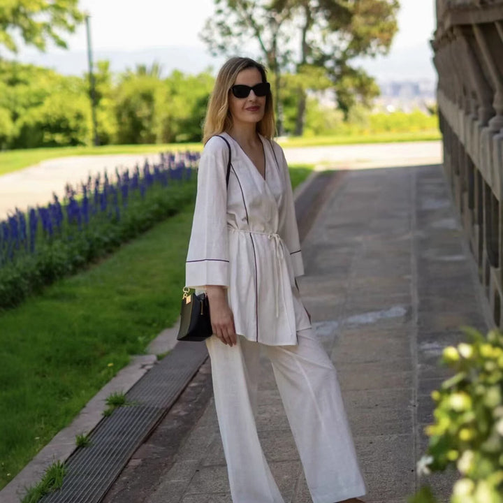 Dame bred Palazzo-bukser med elegant talje Stilla