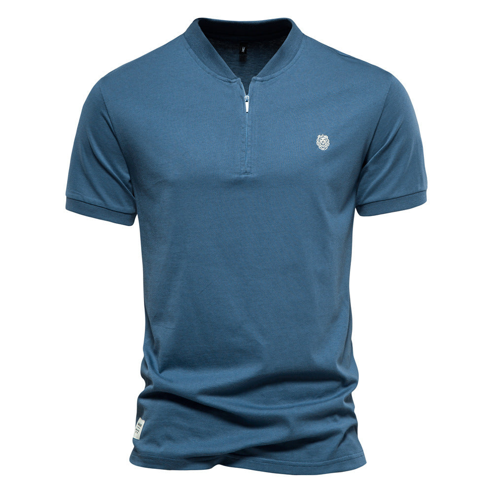 Herrer Poloshirt med moderne ståkrave og kvalitetslynlås Stilla