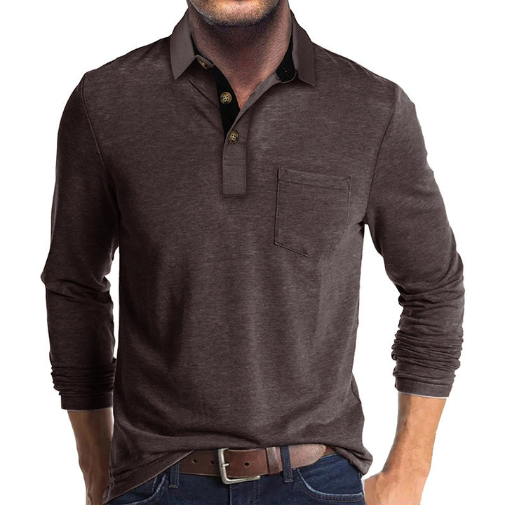 Herrer Langærmet Poloshirt Stilla
