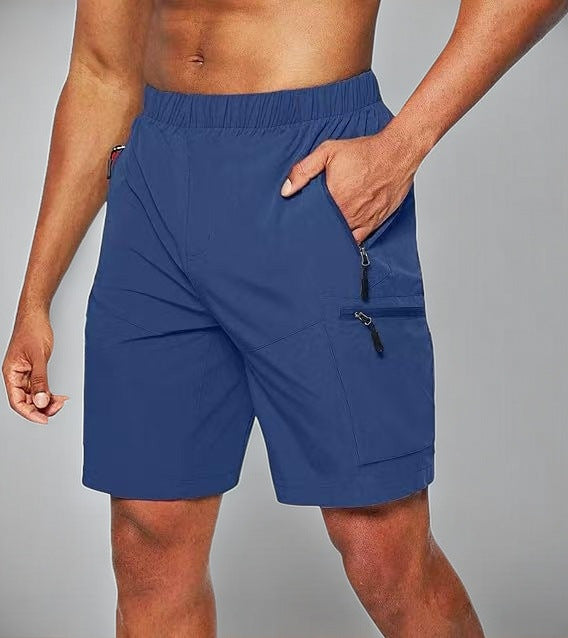 Herrer komfortable fritids-short med elastisk talje og praktiske lynlåslommer Stilla