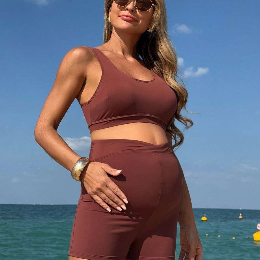 Dame Sportslig Tankini med elastisk bånd Skovae