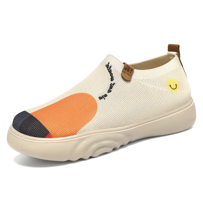 Dame Mode Slip-On Sneakers med farverigt design og elastisk overmateriale Stilla