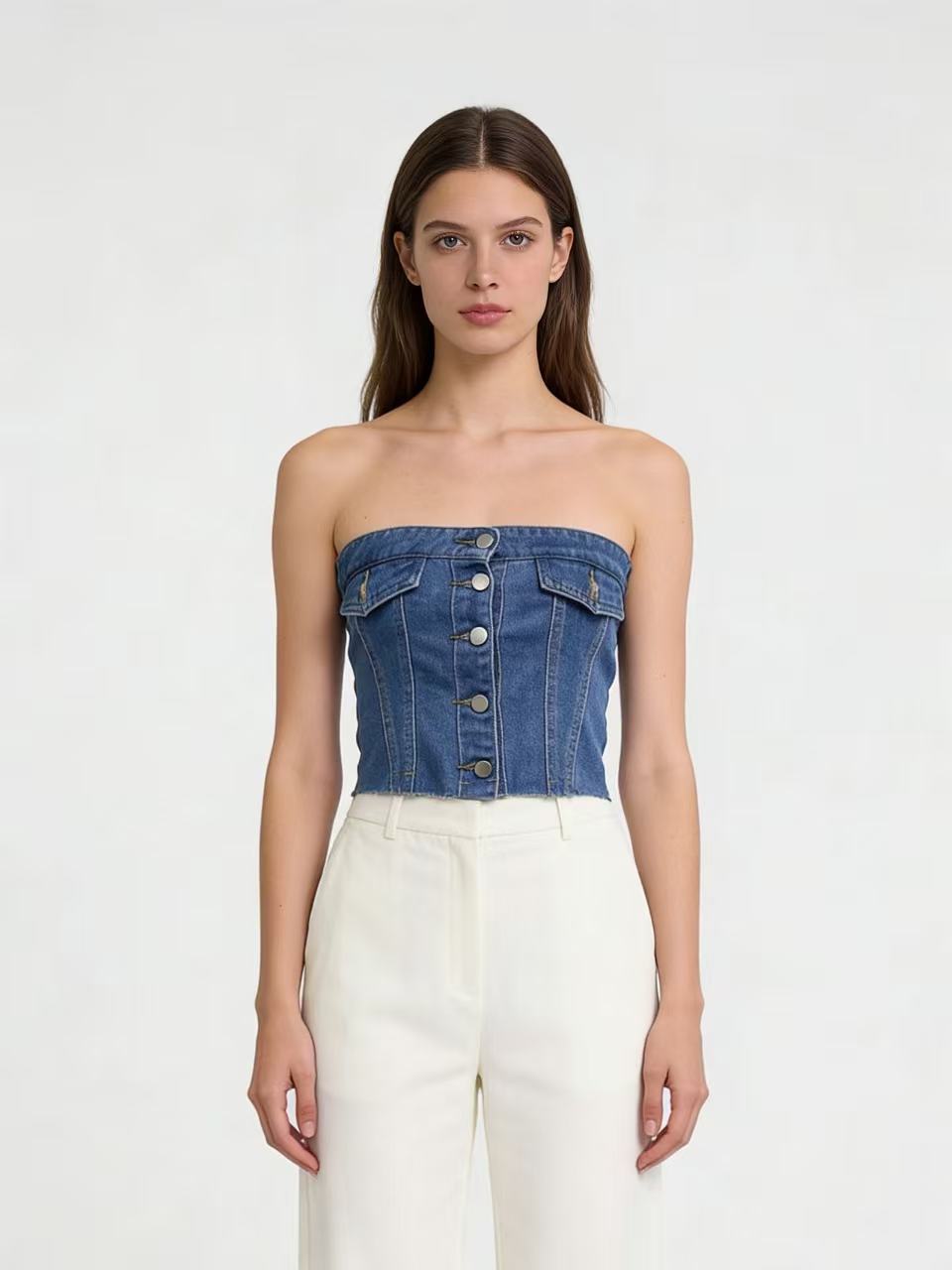 Dame Jeans Bustier Top Skovae