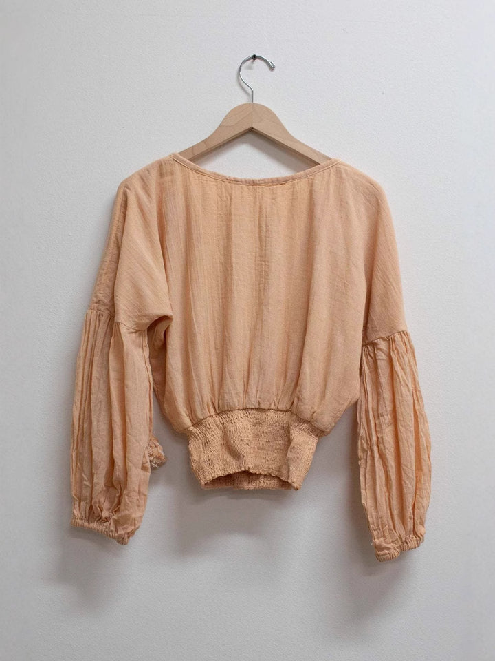 Dame afslappet og moderigtig crop-bluse Stilla
