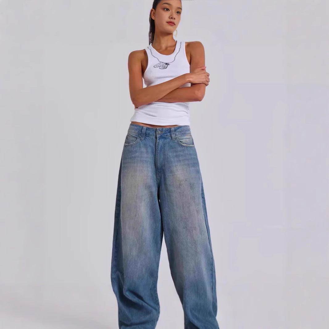 Dame Vidde Beinform Afslappet Pasform Denim-Bukser Stilla
