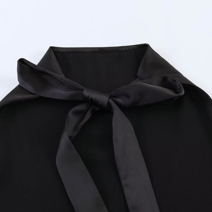 Dame asymmetrisk satin kjole Skovae