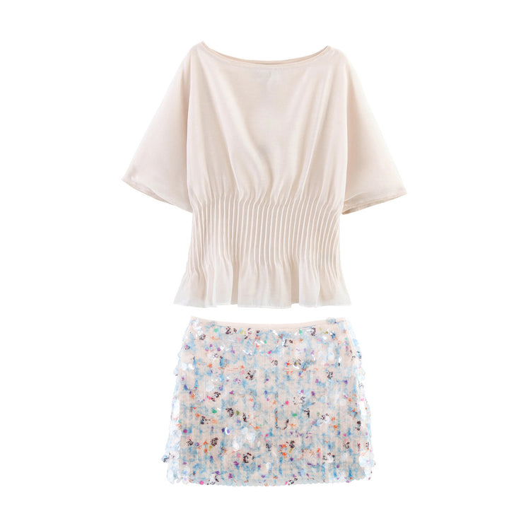 Femme Stilig Paillet Mini nederdel Stilla