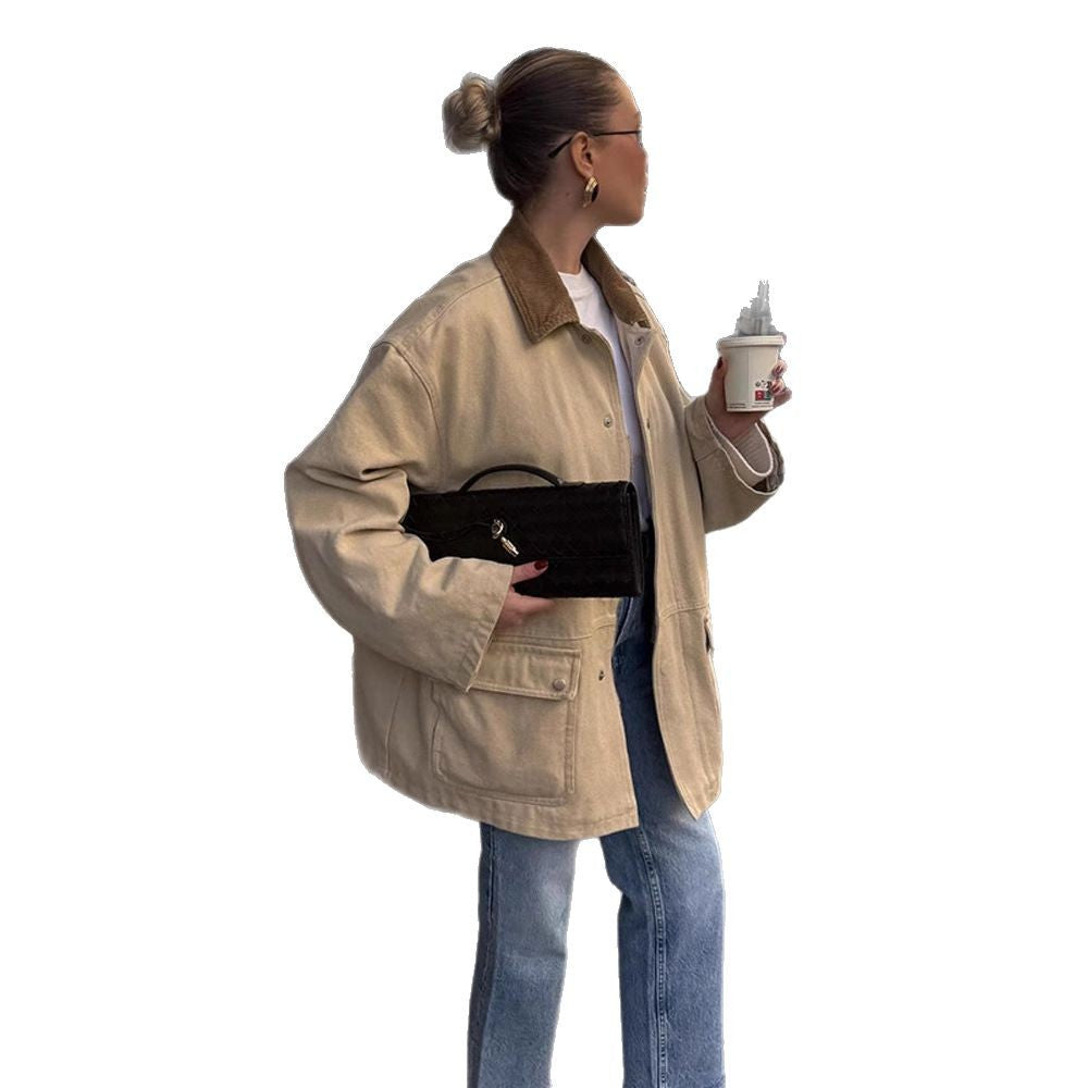 Dame Oversized Utility-Jakke Stilla