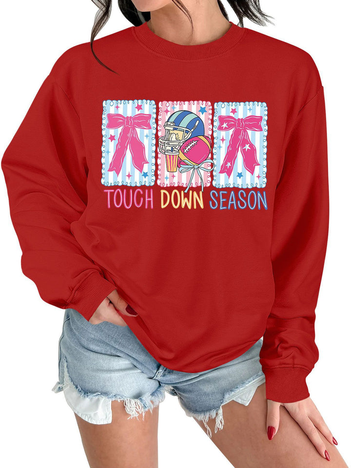Kvinders sweatshirt med kreativ fodboldmotiv og afslappet snit Stilla