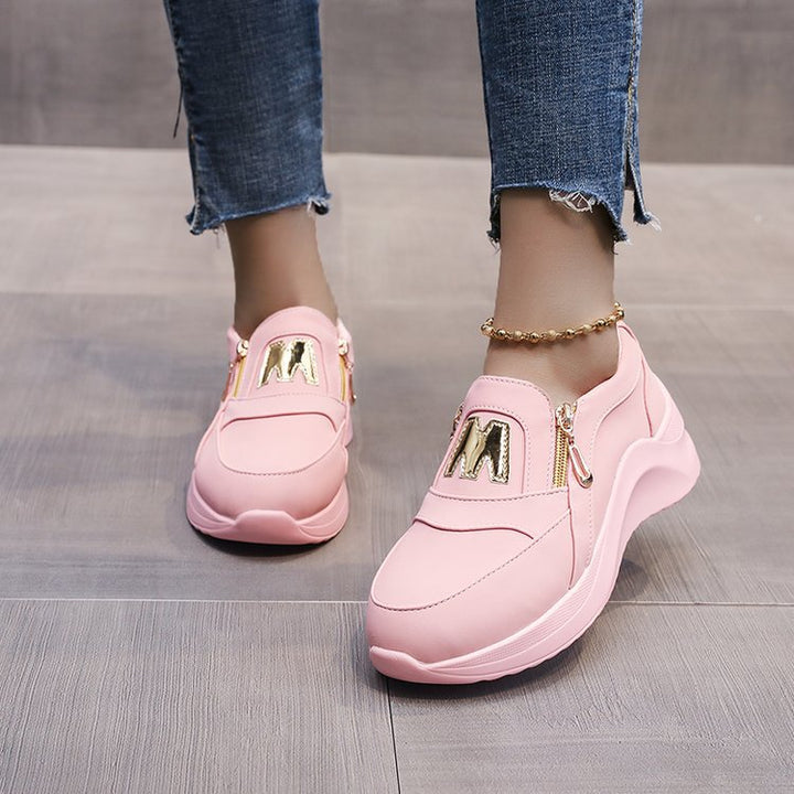 Dame Chunky Slip-On Sneakers med gyldne accenter Stilla