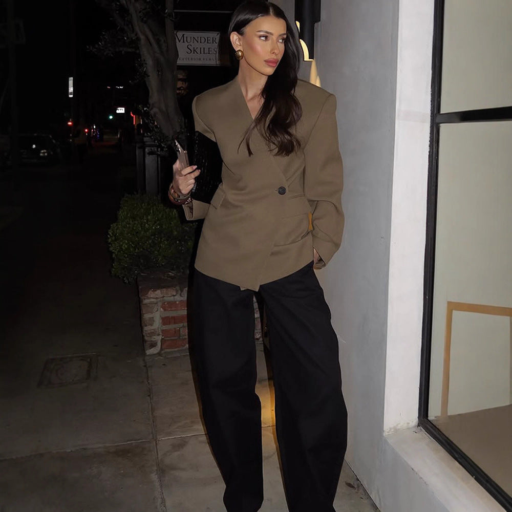Dame Elegant Oversized Blazerjakke Stilla