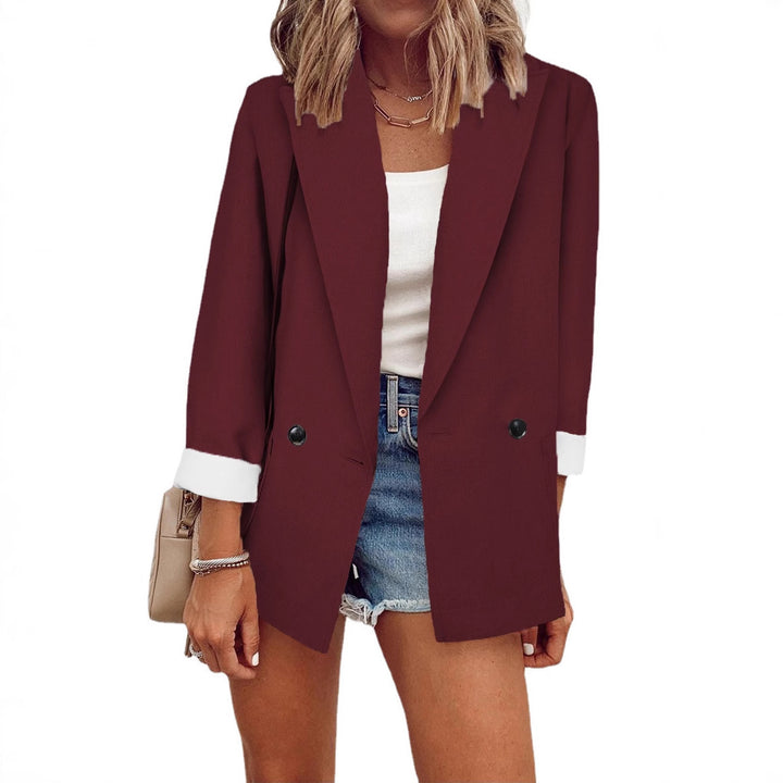 Dame afslappet oversized blazer med to knapper og dybe lommer Stilla