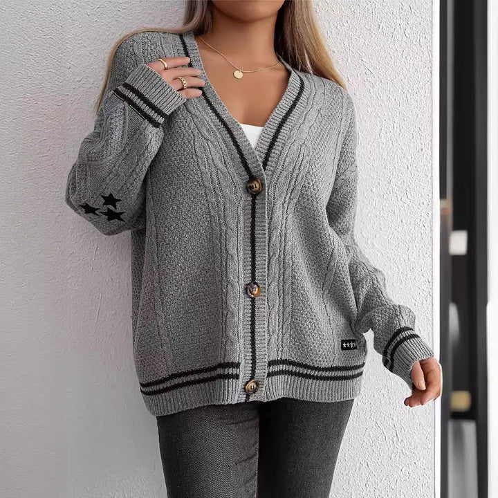 Femme Kabelstrik Overdimensioneret Cardigan Stilla
