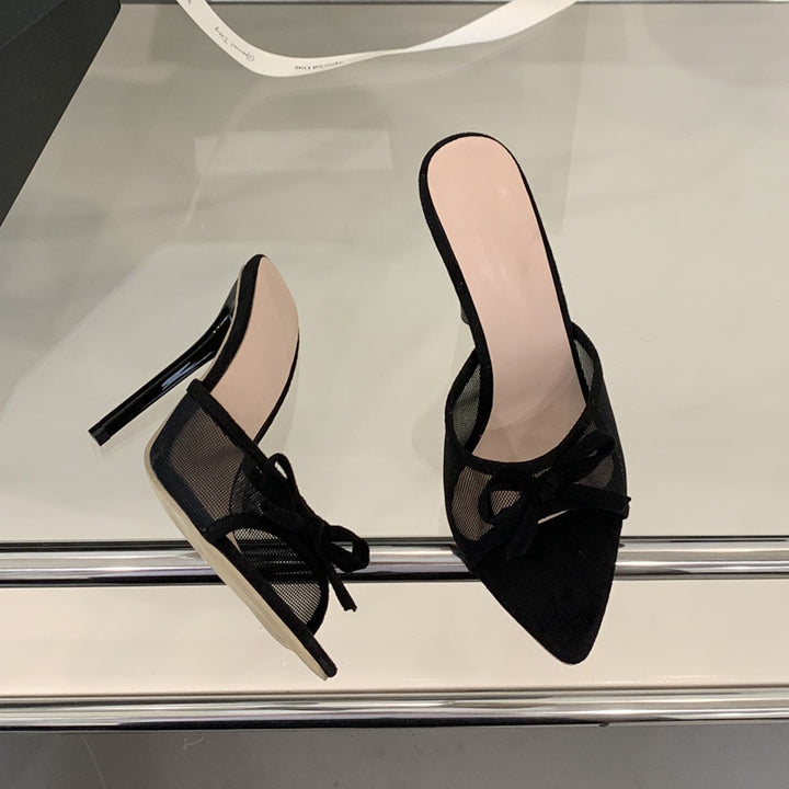Dame Sling-Pumps med elegant netdesign og legende bånddetalje Stilla