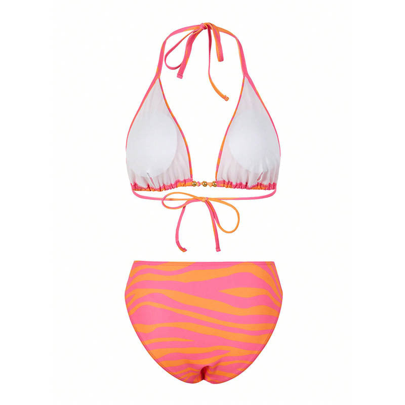 Dame bikini-sæt med feminint snit og elegant splitnederdel Stilla