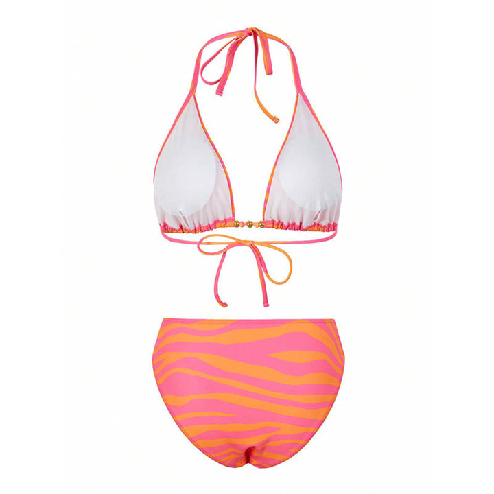 Dame bikini-sæt med feminint snit og elegant splitnederdel Stilla