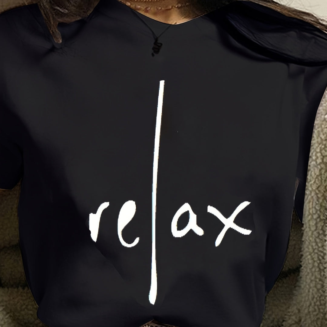Damer Grafik Afslapnings-T-Shirt Stilla