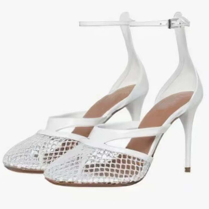 Femme Strappy High Heel Sandaler med gennemsigtig accent Stilla