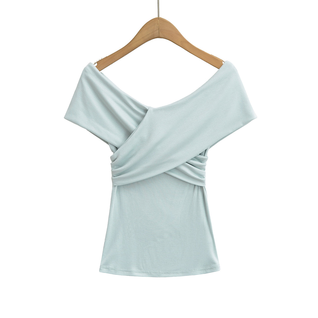 Damer casual top med raffineret omslagdesign og løs pasform Stilla