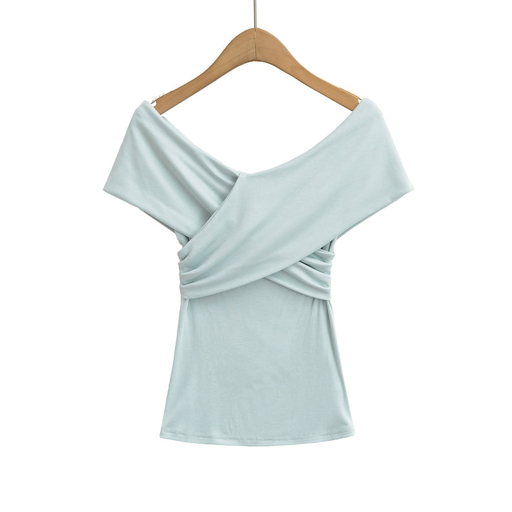 Damer casual top med raffineret omslagdesign og løs pasform Stilla