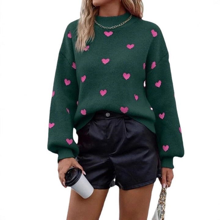 Kvinders sweater med hjerte-design og afslappet pasform Stilla