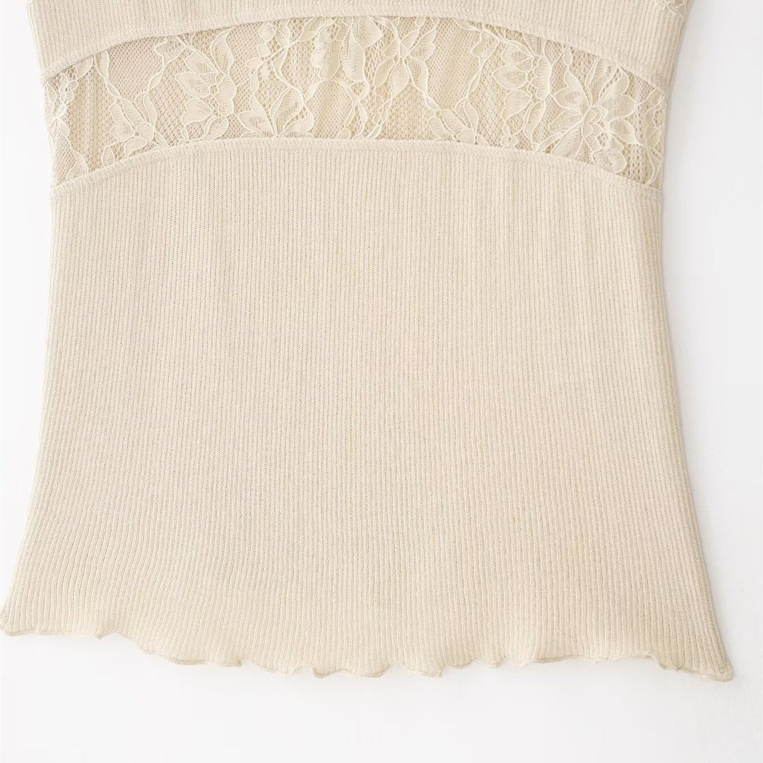 Dame Spids-Camisole med raffineret design og justerbare stropper Skovae