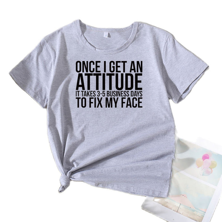 Damer Casual Attitude Statement T-Shirt Stilla