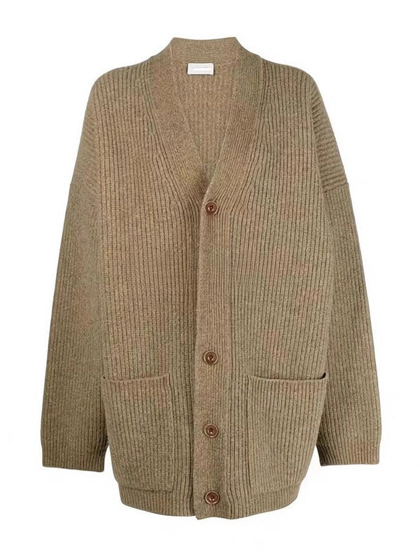 Dame afslappet strik cardigan med oversized pasform og elegante detaljer Stilla
