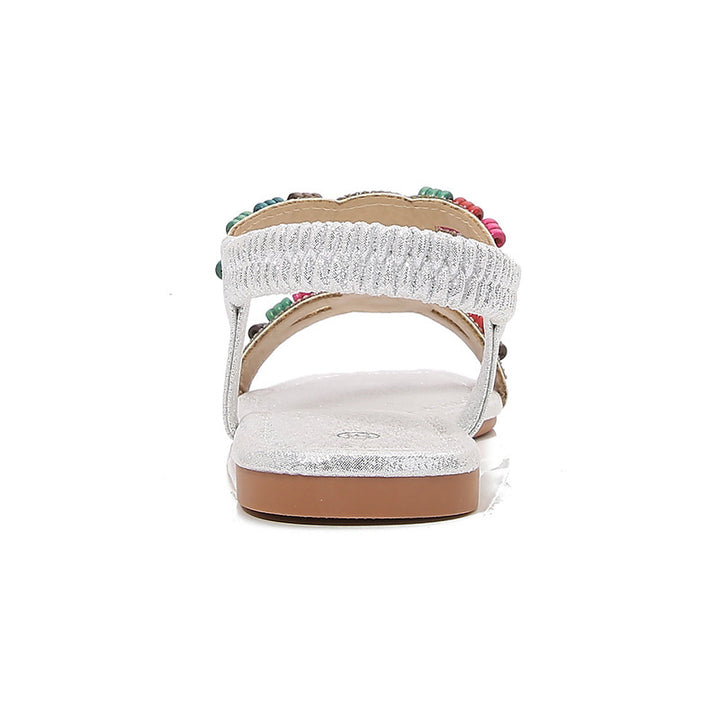 Dame sandaler med farverige perler og glimmerdetaljer Stilla