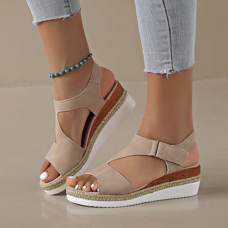 Dame modische kile-sandaler med komfortabel fodsenge Stilla