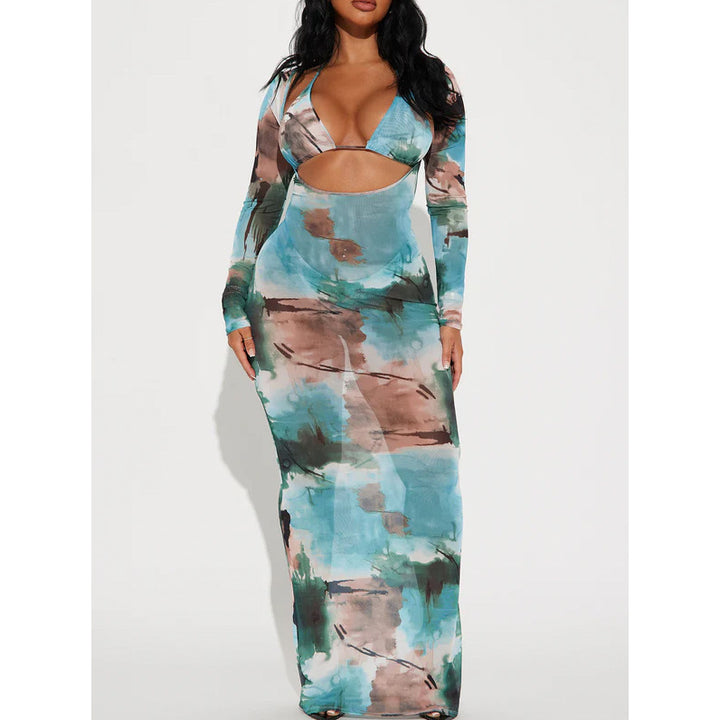 Dame Maxikjole med ærmeløs overdel og trendy Cut-Out Stilla