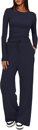 Dame Komfortabel Jumpsuit med bred ben og praktisk bælte Stilla