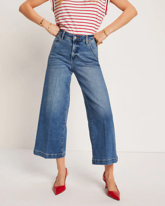 Dame brede jeans i komfortabel vintage-stil Stilla