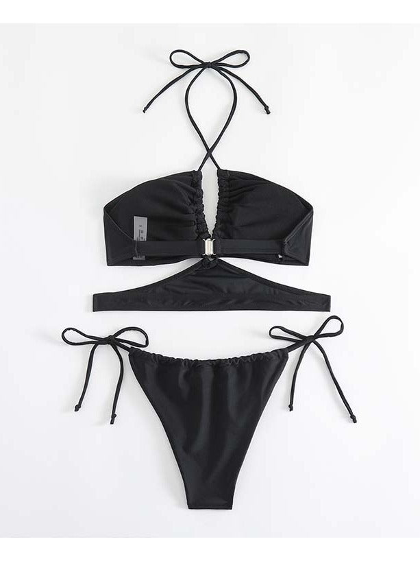 Dame Push-Up Bandeau Bikini Sæt Stilla