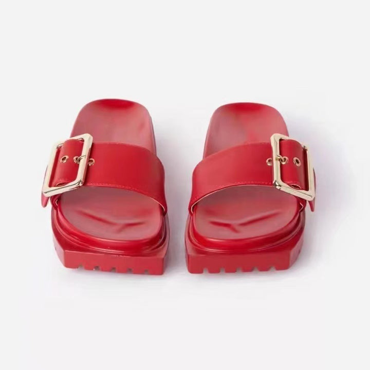 Dame platform-sandaler med elegant spænde og komfortabel fodseng Stilla