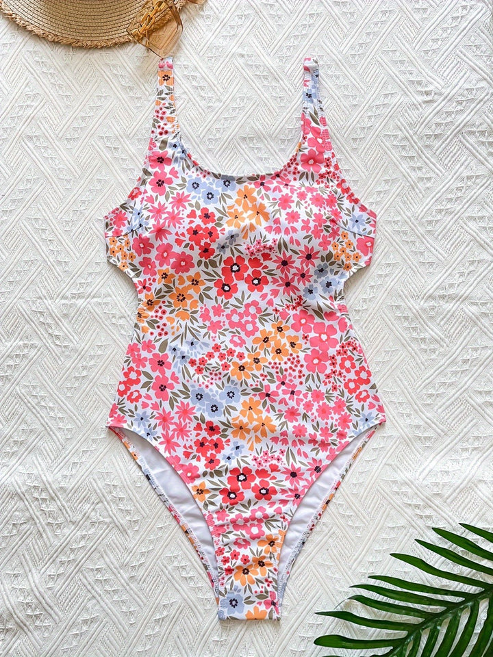 Dame Floral Print Én-delt Badedragt Stilla