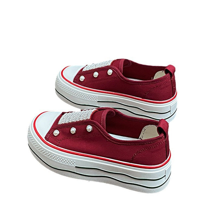 Dame Slip-On Sneakers med glitrende overflade og skridsikker sål Stilla