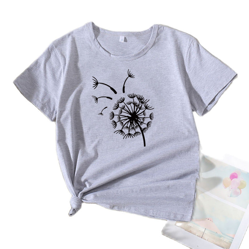 Kvinder Relaxed Fit Løvehud Grafik T-Shirt Stilla