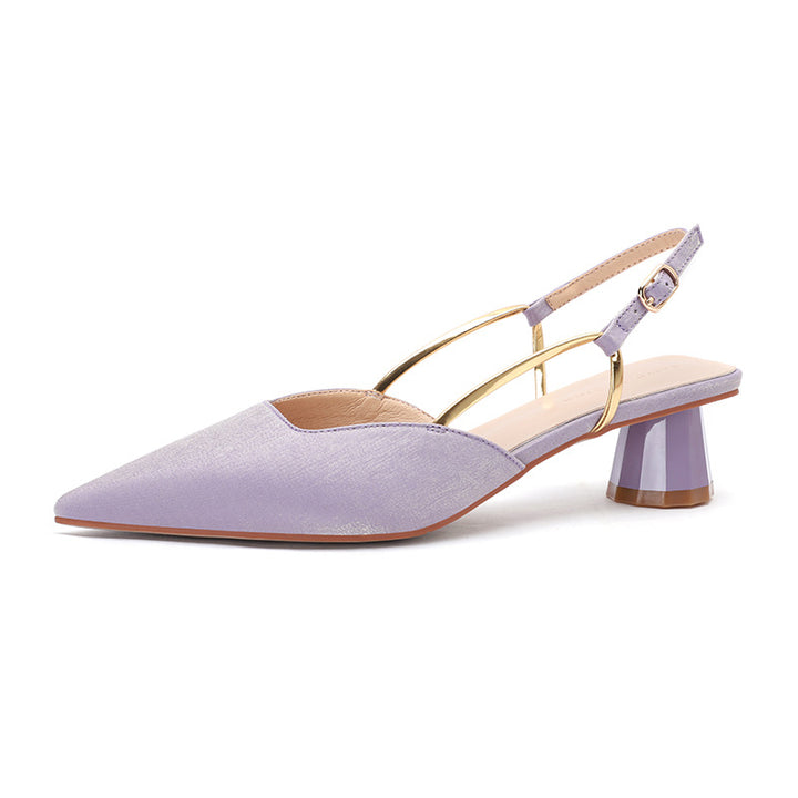 Femme Stilfulde Slingback Pumps med Unik Geometrisk Hæl Stilla