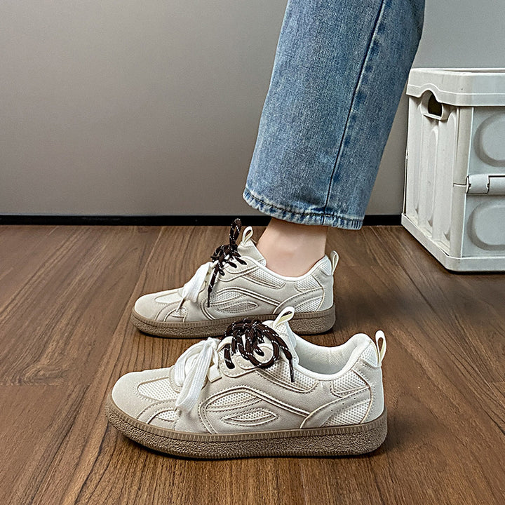 Dame Komfort-sneakers med innovativt snøresystem og åndbar mesh-overflade Stilla