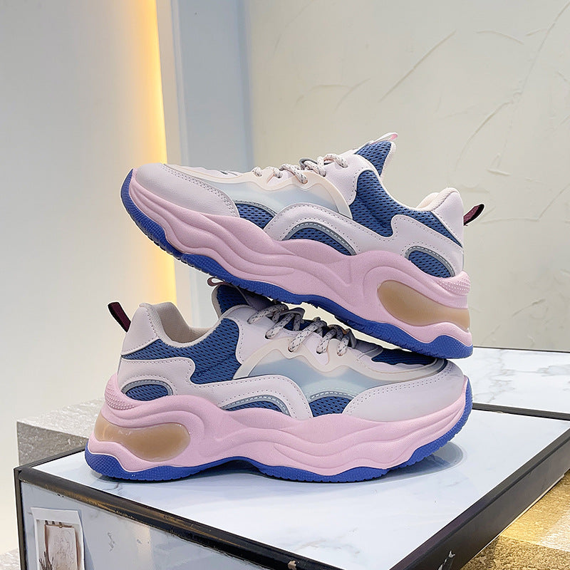 Dame Syntetiske Sport Sneakers med åndbart mesh og støddæmpende sålprofil Stilla