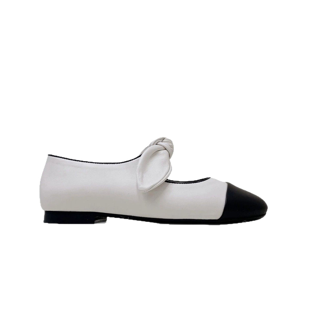 Femme Elegant Knude Detalje Ballerina Flad Stilla