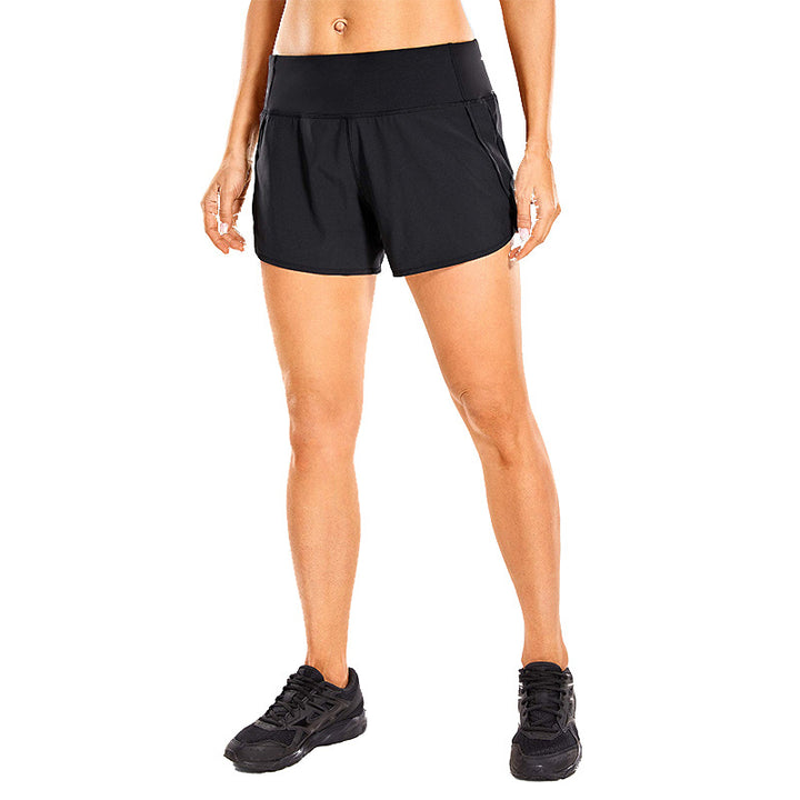 Dame Sporty shorts med højt talje lavet af åndbart materiale Stilla