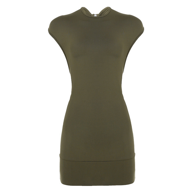 Dame Elegant Bodycon Kjole med korte Ærmer og afslappet Pasform Skovae